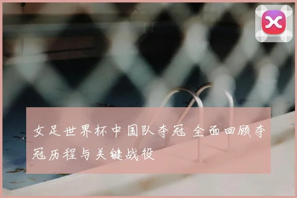 女足世界杯中国队夺冠 全面回顾夺冠历程与关键战役